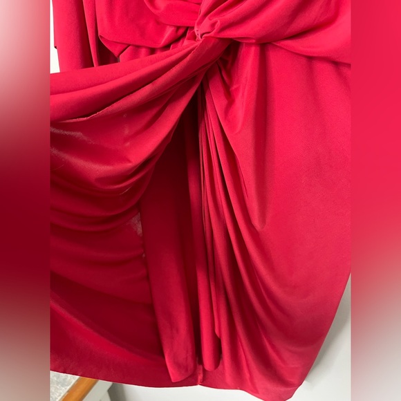 MISA Los Angeles Teget Knot Front Dress In Red Sz Small Like New Evening party - Picture 6 of 14
